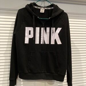 Victoria's Secret Black Hoodie with White Logo